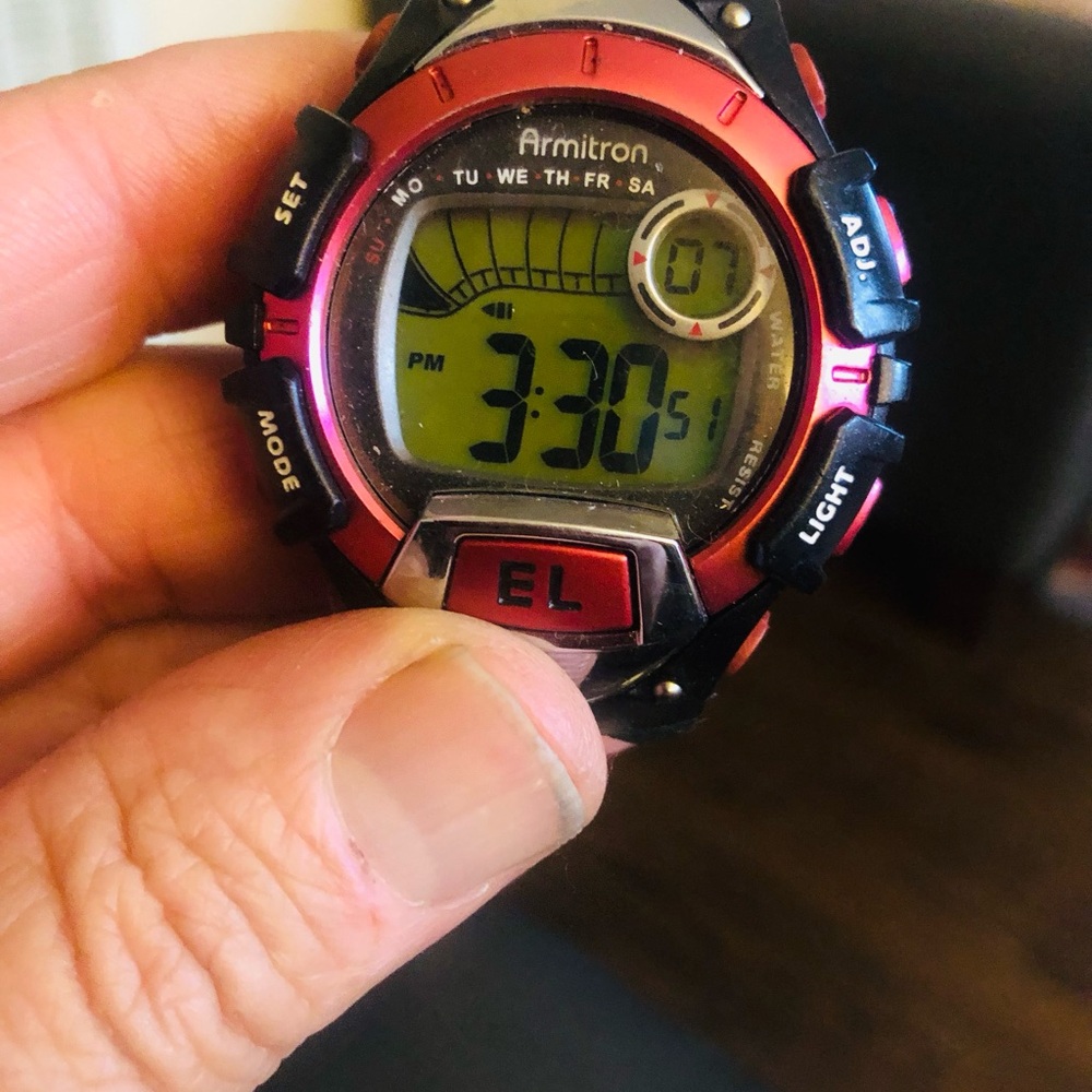 Armitron Black and Red Digital Smartwatch